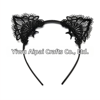 Seksikas musta kassi kaunistus Halloweeni pitsist silmamaskiga kassikõrvade peapaelaga kellukaelakee loomasabaga