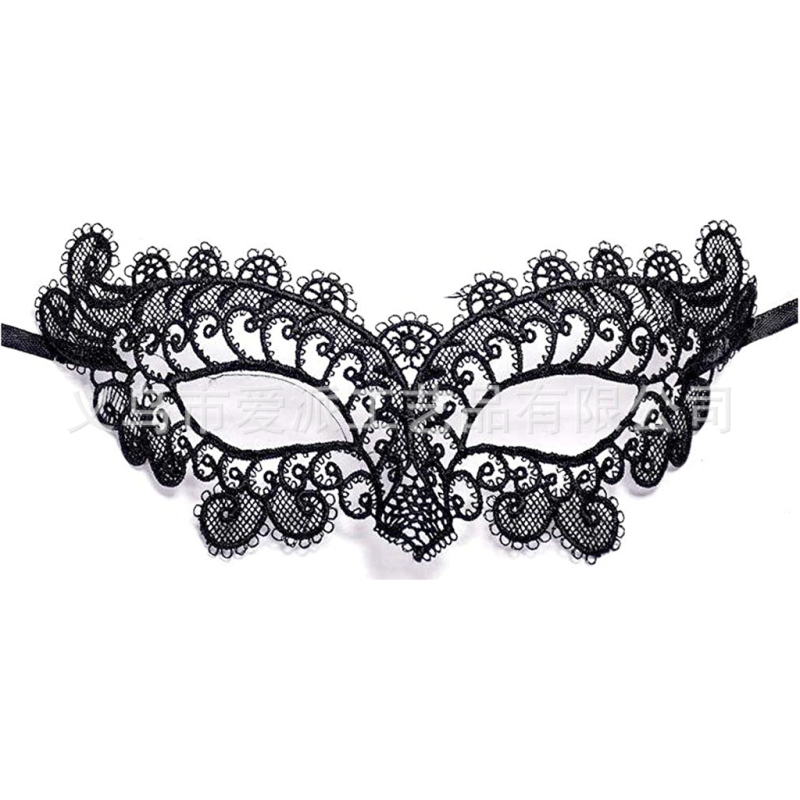 Seksikas musta kassi kaunistus Halloweeni pitsist silmamaskiga kassikõrvade peapaelaga kellukaelakee loomasabaga