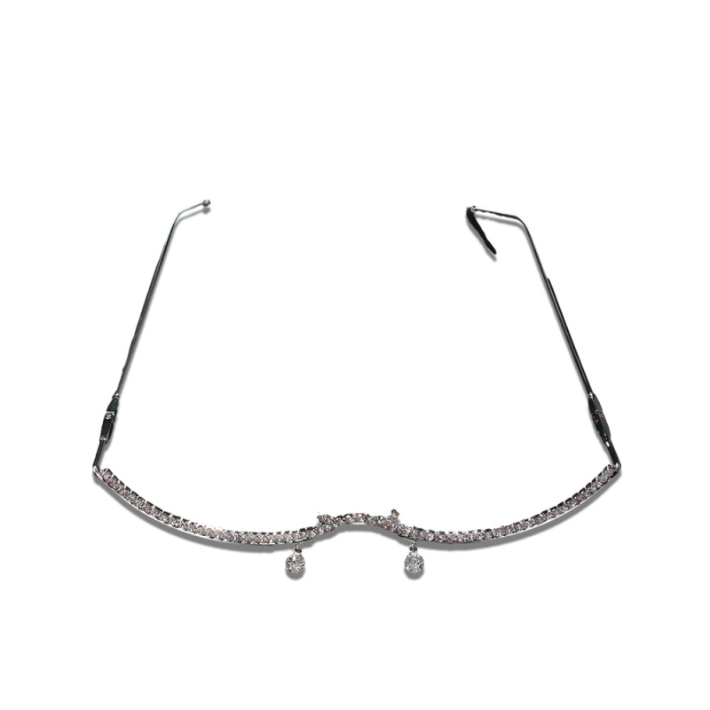 „Amazon“ karšto pardavimo tendencija – vandens lašo formos akinių rėmeliai be lęšio, cirkonio mados, personalizuoti vakarėlių dekoracijų rėmeliai.