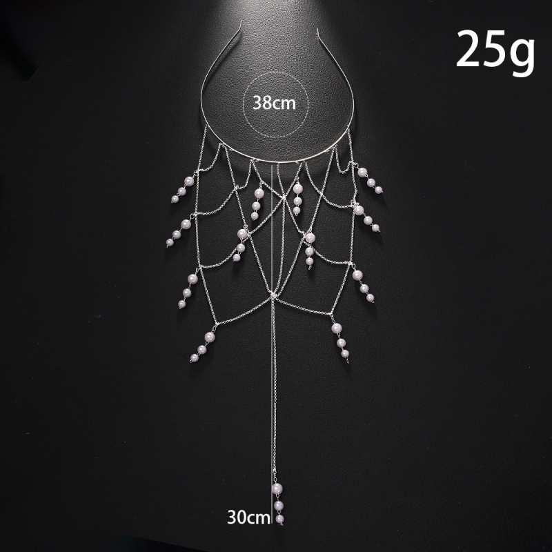 Prekogranična nova traka za glavu s bisernim resicama u stilu šumske vile, izrezani dodaci za kosu, banketni dodaci za vjenčanje, pokrivala za glavu