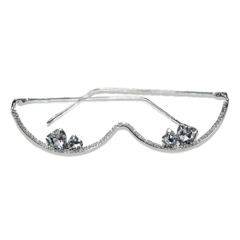 Nauji tarpvalstybiniai persikų širdies formos akinių rėmeliai, aukščiausios klasės „Sense“ stiliaus podiumo nišiniai šviesūs prabangūs cirkonio akinių rėmeliai, moteriški mados aksesuarai su deimantais