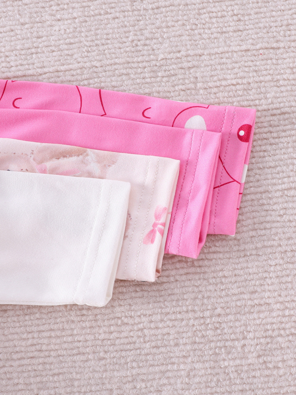 Őszi és téli 4 részes kislány ruha, puha és kényelmes, rajzfilm medve és masni mintás, aranyos és édes hosszú ujjú