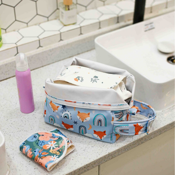 Персонализирана сладка козметична чанта за презгранична употреба, удобна чанта с голям капацитет за тоалетни принадлежности за пътуване, водоустойчива козметична чанта за пелени