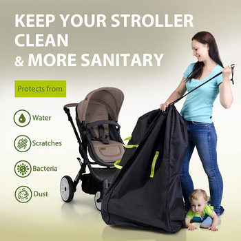 Τσάντα αποθήκευσης καροτσιού, τσάντα καροτσιού με επένδυση, ρυθμιζόμενο σακίδιο πλάτης, τσάντα αποθήκευσης καροτσιού ανθεκτική στη σκόνη, παιδική τσάντα καθίσματος