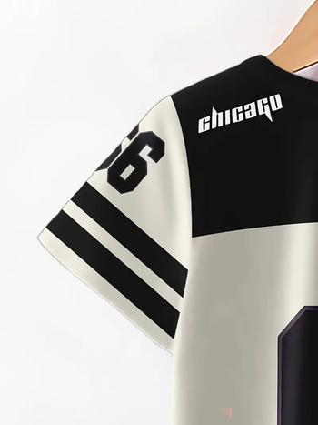 Καλοκαιρινό μπλουζάκι για αγόρια με κοντό μανίκι, στρογγυλή λαιμόκοψη, αθλητικό, ψηφιακό, κοντομάνικο, τρισδιάστατα εκτυπωμένο, χαλαρό σορτς, κοντομάνικο κοστούμι