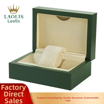 Aukštos klasės laikrodžių dėžutė, PU odos dovanų papuošalų demonstravimo saugykla, medinė kolekcija, pažangi žalio vandens vaiduoklio laikrodžių dėžutė