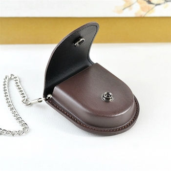 Retro kišeninių laikrodžių dėklas mechaninis kvarcinis vyriškas ir moteriškas studentas pagyvenusių žmonių antikvarinių dovanų kišeninių laikrodžių odinis dėklas didmeninė prekyba