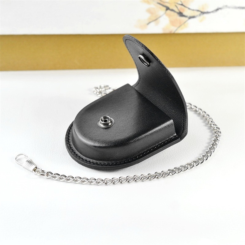 Retro kišeninių laikrodžių dėklas mechaninis kvarcinis vyriškas ir moteriškas studentas pagyvenusių žmonių antikvarinių dovanų kišeninių laikrodžių odinis dėklas didmeninė prekyba