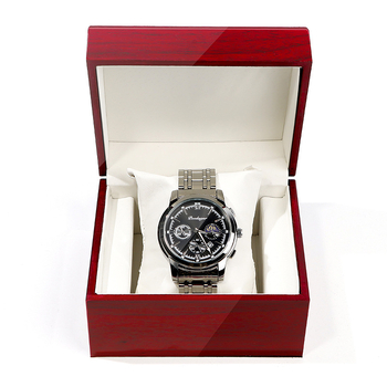 Išskirtinė laikrodžių dėžutė, papuošalų pakavimo dėžutė, medinė laikrodžių dėžutė, apverčiama papuošalų pakavimo dėžutė, violetinė raudona, aukštos kokybės medinė dėžutė