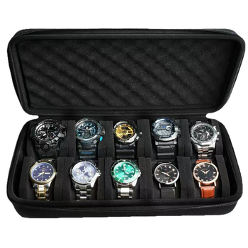 Kutija za pohranu satova s 10 mjesta, prijenosna kutija za pakiranje mehaničkih satova od EVA materijala s otpornošću na pad, poklon kutija za pametne satove
