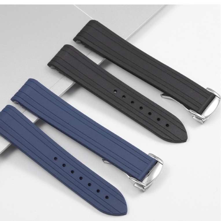 Omega Omega gumijas siksniņa ar salokāmu sprādzi, jauna Seamaster 300 Speedmaster 007 Observatory silikona siksniņa ar 20 mm