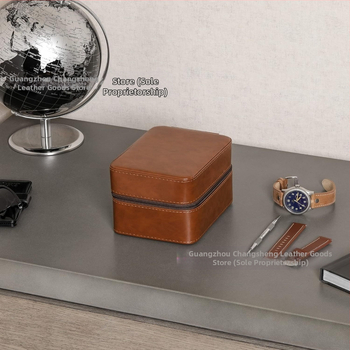 Tarpvalstybinė dirbtinės odos laikrodžių lagamino laikymo dėžė, skirta kasdieniam lauko nešiojamam 5 vietų laikrodžių apsaugos dėžutei