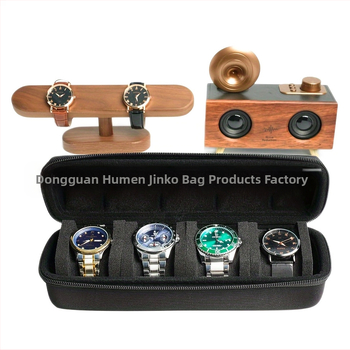 Tiesioginė gamyklinė 4 laikrodžių laikymo dėžutė, nešiojama kieto apvalkalo laikrodžių laikymo krepšys, laikrodžių demonstravimo EVA krepšys