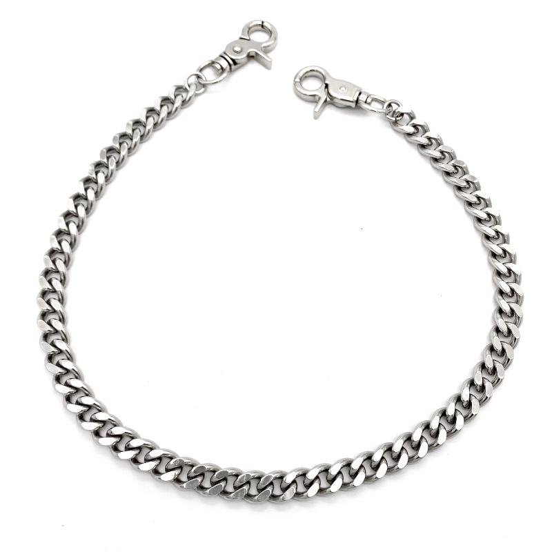 Európai és amerikai rozsdamentes acél elveszett kulcstartó fém nadráglánc különféle kulcstartók titán acél lánc ékszerek teljes specifikáció