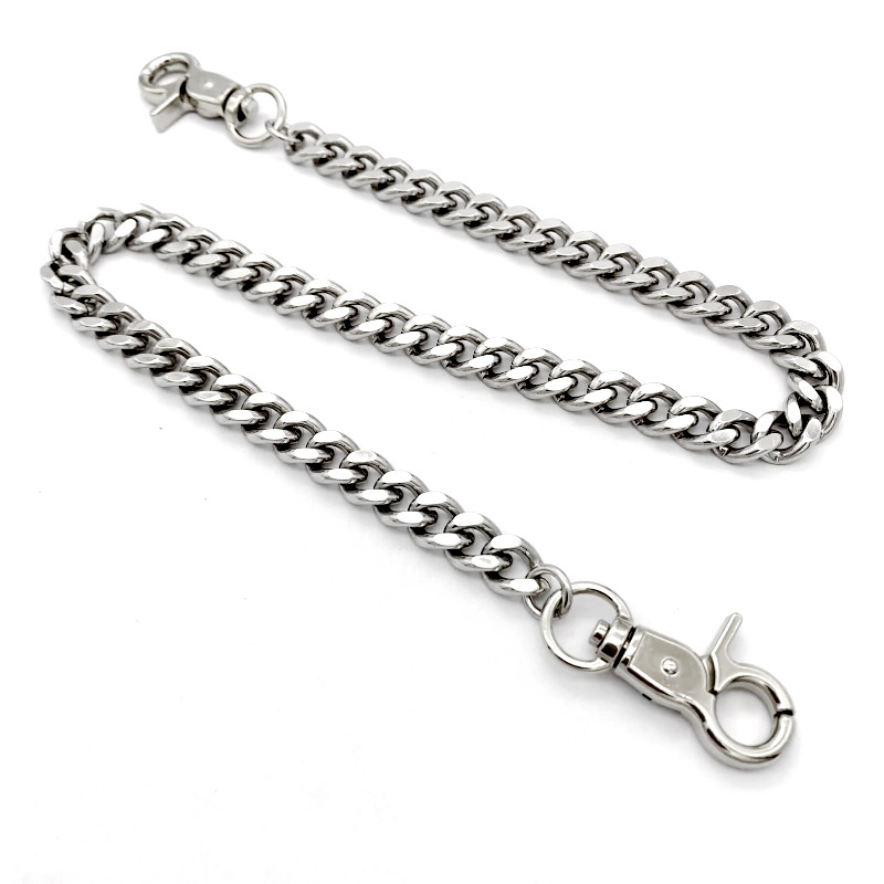 Európai és amerikai rozsdamentes acél elveszett kulcstartó fém nadráglánc különféle kulcstartók titán acél lánc ékszerek teljes specifikáció