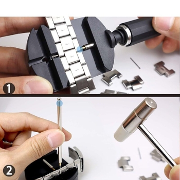Инструмент за ремонт на часовници, 81 части, инструмент за пресоване на часовници, смяна на батерия за часовник, смяна на връзка за часовник