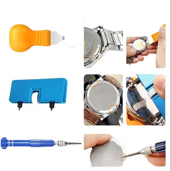 Инструмент за ремонт на часовници, 81 части, инструмент за пресоване на часовници, смяна на батерия за часовник, смяна на връзка за часовник