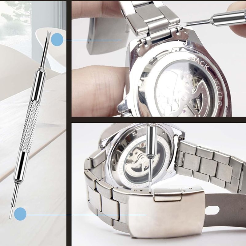 Инструмент за ремонт на часовници, 81 части, инструмент за пресоване на часовници, смяна на батерия за часовник, смяна на връзка за часовник