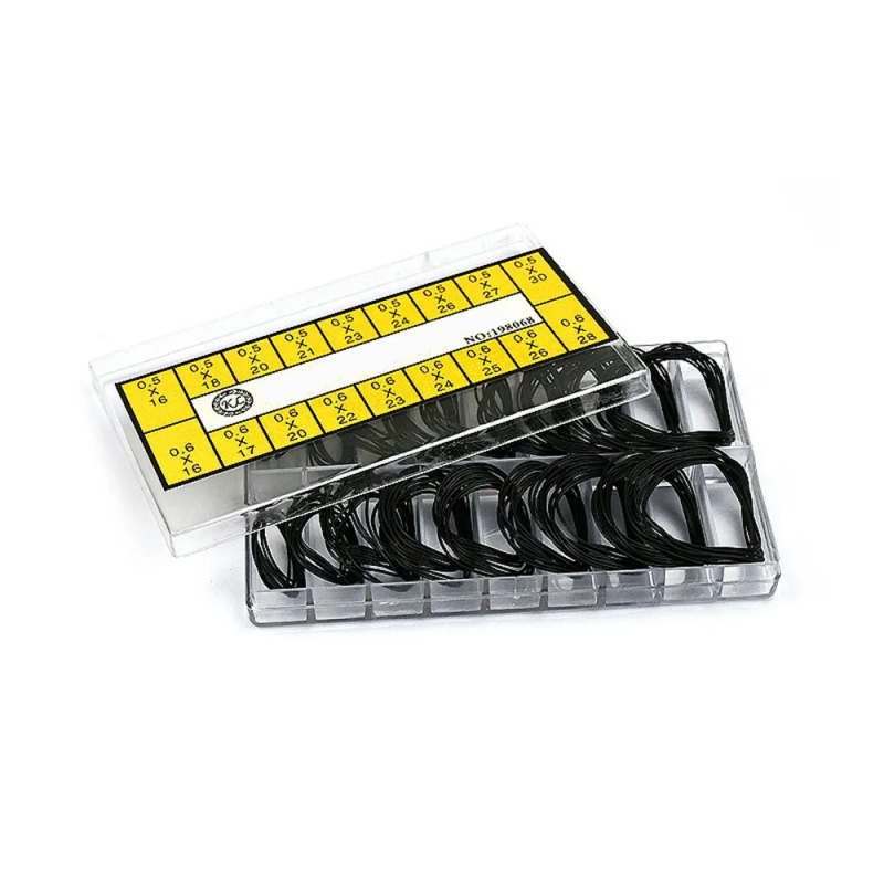 Ūdensnecaurlaidīgs pulksteņa gredzens O veida gumijas ūdensnecaurlaidīgs gredzens Kvadrātveida blīvējuma gredzens Pulksteņa aizmugurējā vāciņa ūdensnecaurlaidīgu gredzenu komplekts