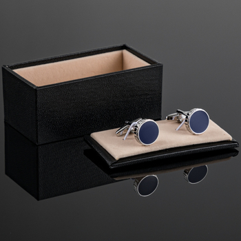 Spot New High-End Okrugli plavi emajlirani manžetni manžetni preko granice Popularni muški francuski košulja manžetni veleprodaja