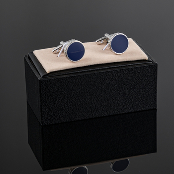 Spot New High-End Okrugli plavi emajlirani manžetni manžetni preko granice Popularni muški francuski košulja manžetni veleprodaja