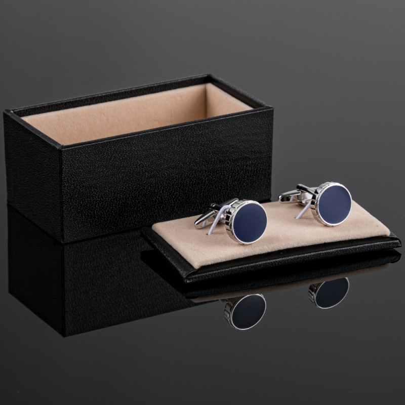 Spot New High-End Okrugli plavi emajlirani manžetni manžetni preko granice Popularni muški francuski košulja manžetni veleprodaja