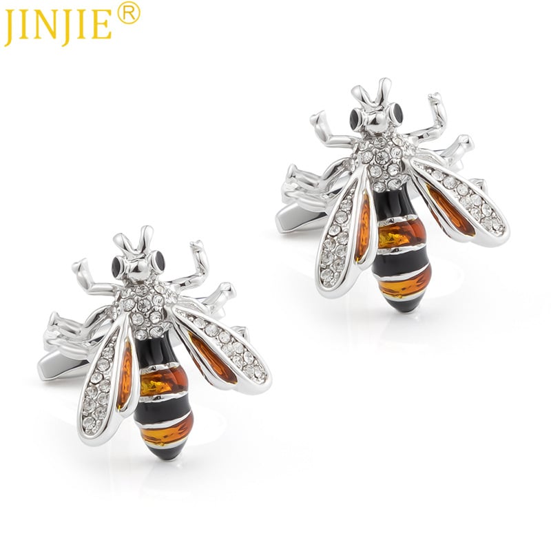 Spot New High-End Diamond Bee Šarene metalne manžete s kapanjem ulja Izvoz francuskih manžeta