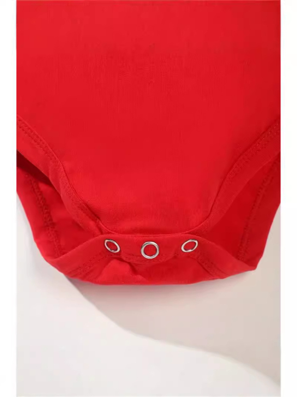 Klasszikus ketchup stílusú betűmintás újszülött overál, rajzfilm ketchup minta, ajándék terhes nőnek