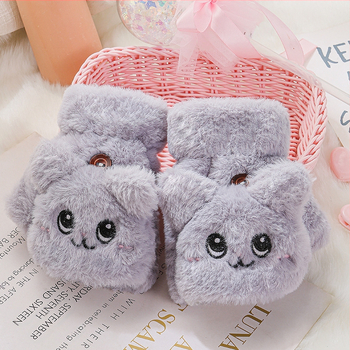 8-12-aastastele poistele ja tüdrukutele sügis- ja talvehooajaks mõeldud armsad poolsõrmega pööratavad õpilaste kirjutamiskindad soojad kindad