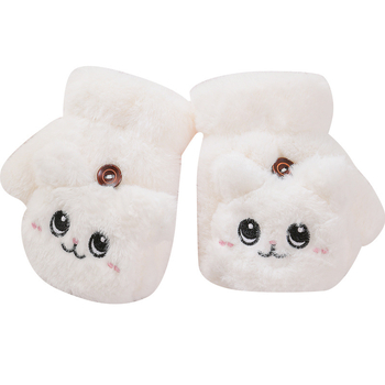 8-12-aastastele poistele ja tüdrukutele sügis- ja talvehooajaks mõeldud armsad poolsõrmega pööratavad õpilaste kirjutamiskindad soojad kindad