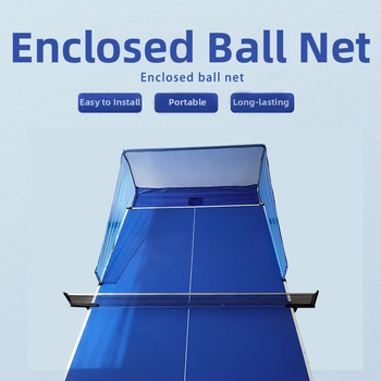 Stalo teniso kamuoliukų surinkimo tinklas, skirtas treniruotėms patalpose, blokuojantis stalo teniso kamuoliukų surinkimo tinklą, nešiojamą kamuoliukų rinkimo ir perdirbimo tinklą.