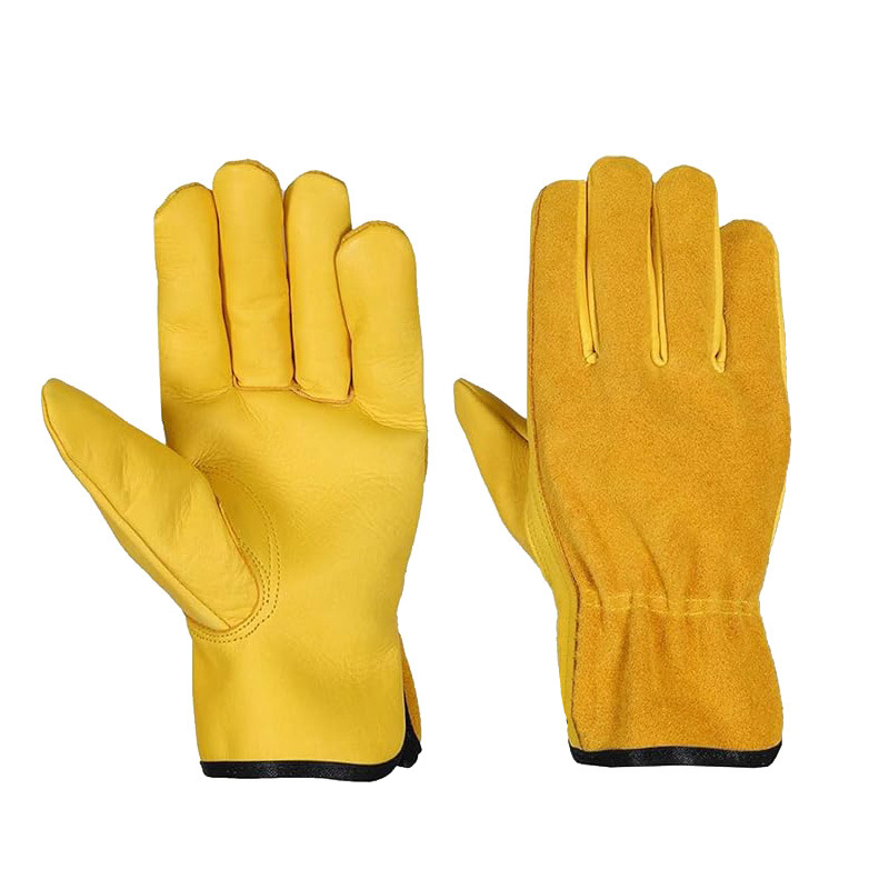 Individualiai pritaikytos karvės odos sodo darbo pirštinės, pagamintos iš tarpvalstybinių „Amazon“ karvės odos, skirtos darbui, skirtos darbui ūkyje, atsparios pradūrimams ir dilimui.