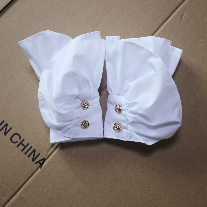 Naiste kampsun volditud klaverpitsist äärega, võltsvarrukatega, võltsmansettidega, Euroopa ja Ameerika Amazon.