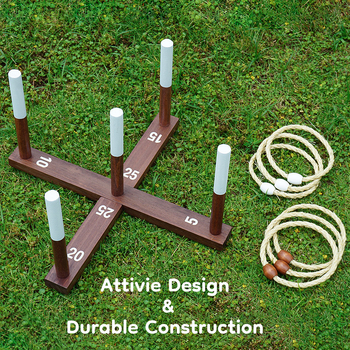 Retro viskemäng kanepiköie rõngas maalähedane rõnga viskamine õues murul meeskonnatöö arendamine pere suhtlemine