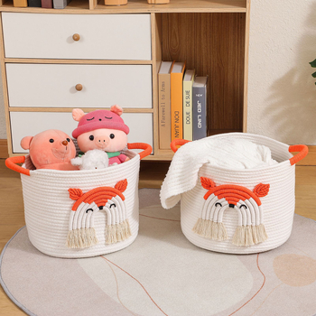 Puuvillast niidi hoiukorv Mänguasjade hoiustamine Majapidamise hoiukast Riidekapi hoiukast Riided Kangas hoiukorv Intiimsed suupisted