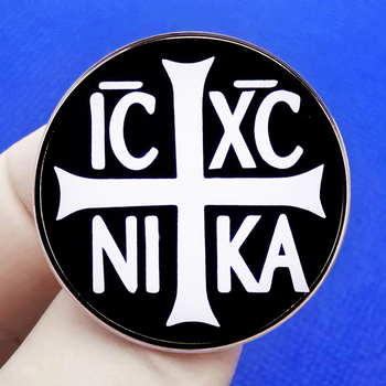 Hódító kereszt alakú bross IC XC NI KA kitűző fémötvözetből készült jelvény kiegészítők