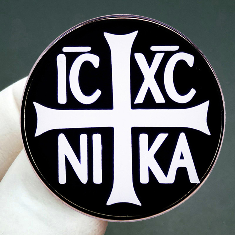 Hódító kereszt alakú bross IC XC NI KA kitűző fémötvözetből készült jelvény kiegészítők