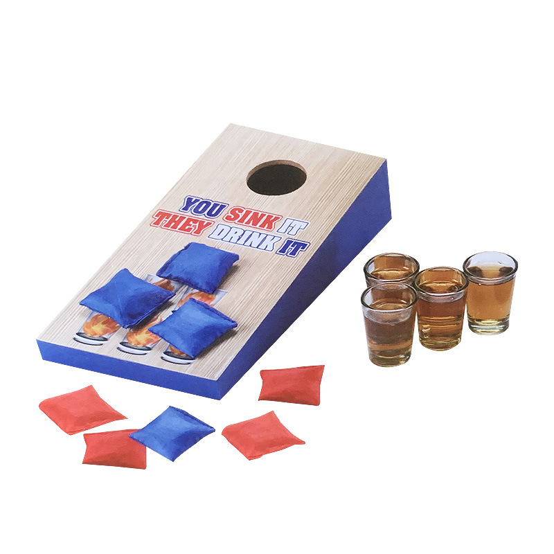 Puidust liivakott õues liivakottide viskamise lauamäng spordimäng mänguasja viskamise mängulaud lihtsad kaasaskantavad joogirekvisiidid