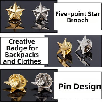 Κατασκευαστής Διασυνοριακό Πεντάκτινο Καπέλο Πεταλούδας με Πόρπη, Καρφίτσα Κάρτας, Καρφίτσα Τσάντας, Καρφίτσα Γραβάτας, Καρφίτσα Μανικετόκουμπας, Καρφίτσα Κοσμημάτων DIY