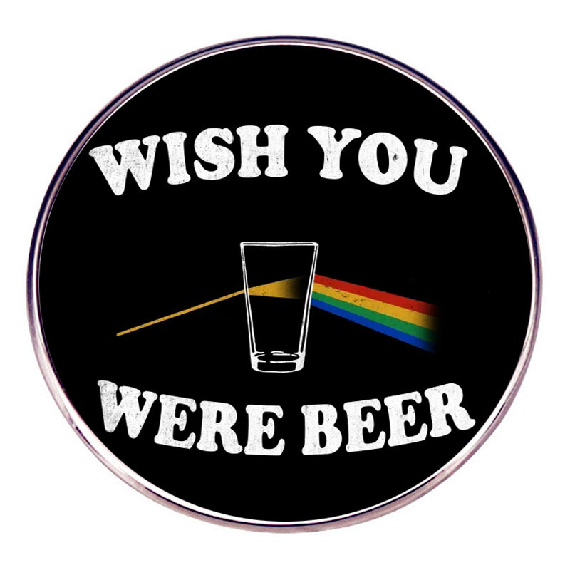 Remélem, hogy nem tudsz inni, Sörbross, Prizmás Szivárvány Kitűző, Freud Rock Jelvény Kiegészítő