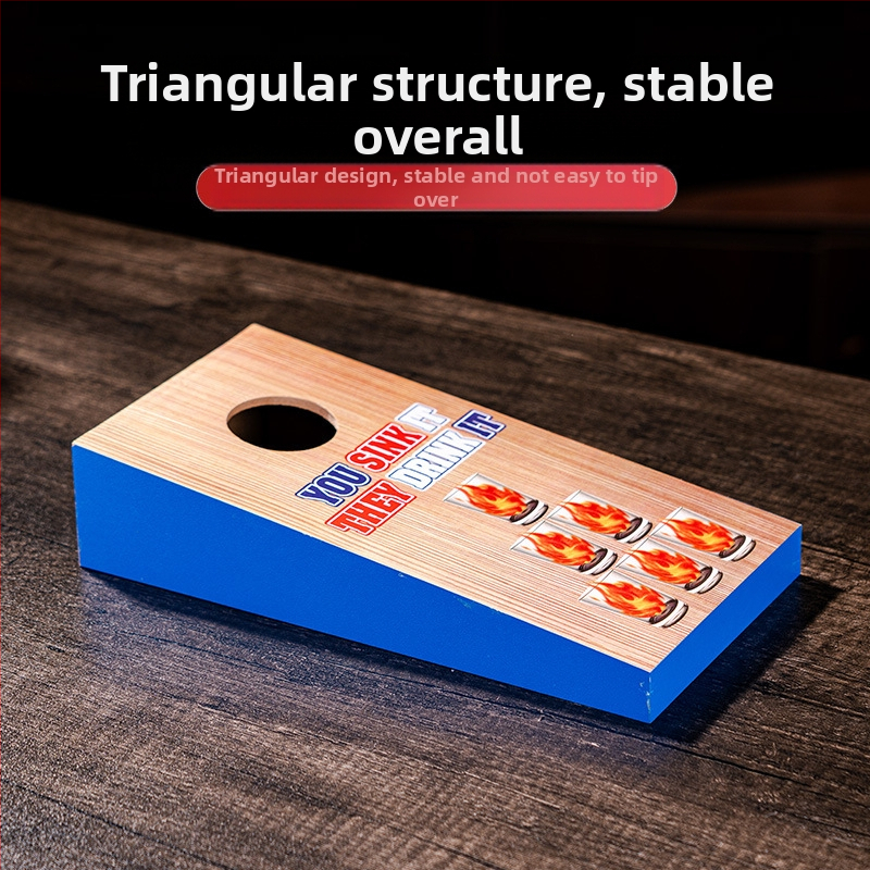 Дървена игра за хвърляне на торби с пясък, спортна игра, играчка за хвърляне на торби с пясък, комплект за настолна игра с торби с пясък с чаша за вино