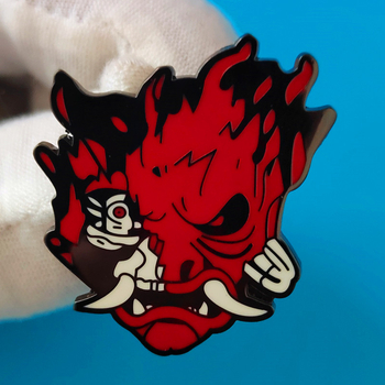 Kreatív Punk Stílusú Anime Ghost Warrior Rajzfilm Bross Fém Zománc Embléma Táska Hajtóka Ing Kitű Kiegészítők