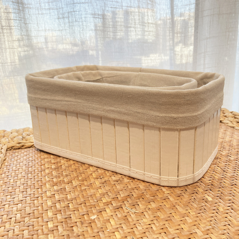 Fabrică în stoc Coș de depozitare din bambus pentru uz casnic pastoral, cutie de depozitare pentru cosmetice de birou, ornamente de depozitare Tatami