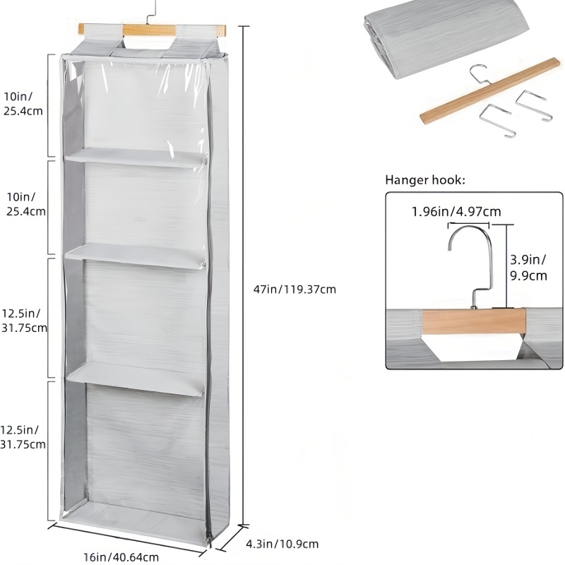 Amazoni piiriülene kaheosaline seinale kinnitatav uksega hoiukott, uksega riidekapi hoiustamiskorraldus, rippuv kott, kott