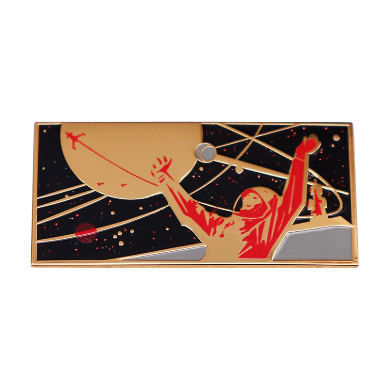 Uri Gagarin szovjet űrhajós retro bross tisztelgés az űrhősök előtt