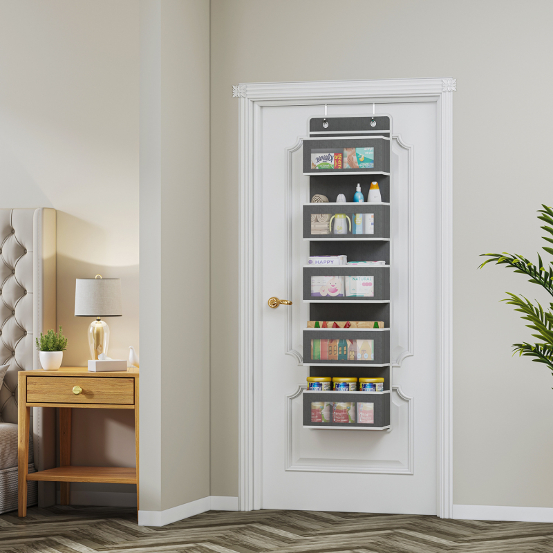 „Amazon“ naujasis prie durų tvirtinamas pakabinamas krepšys, daugiasluoksnis audinio pakabinamas krepšys, prie sienos tvirtinamas užkandžių drabužių daugiafunkcis laikymo krepšys