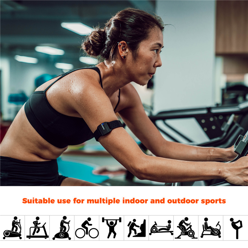 Coospo Hw706 Bluetooth Ant+ käepaelaga pulsimõõtja, pehme ja mugav veekindel jalgrattatrenažöör