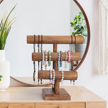 2023 Amazon Hot Selling Ρετρό 3t Ξύλινο Βραχιόλι Wenwan Βραχιόλι Ρολογιών Ράφι Αποθήκευσης Προσαρμογή Αποθήκευσης