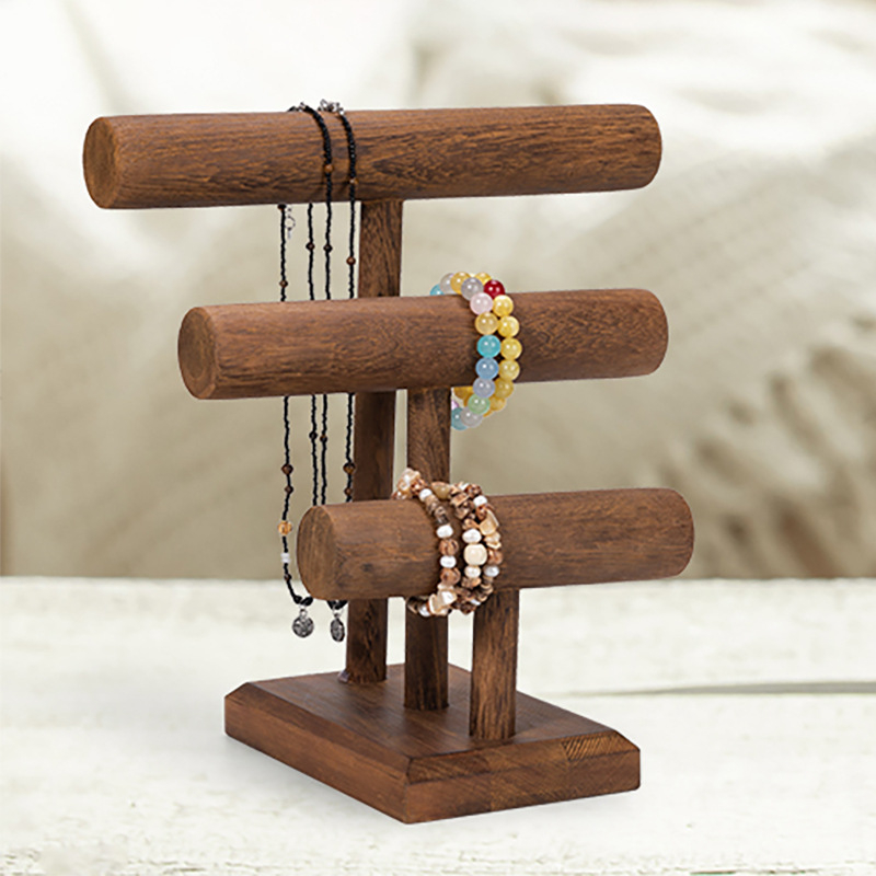 2023 Amazon Hot Selling Retro 3t Drevený náramok Wenwan Náramok Hodinky Zobrazenie Police Úložný priestor Úložný priestor Prispôsobenie