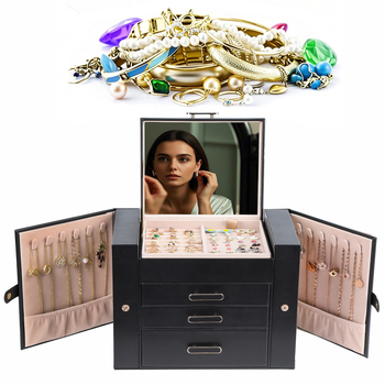 Výrobca viacvrstvových šperkovníc, náušníc, náhrdelníkov, úložných priestorov na šperky, šperkovníc, umelej kože, multifunkčných úložných priestorov, cezhraničný domov